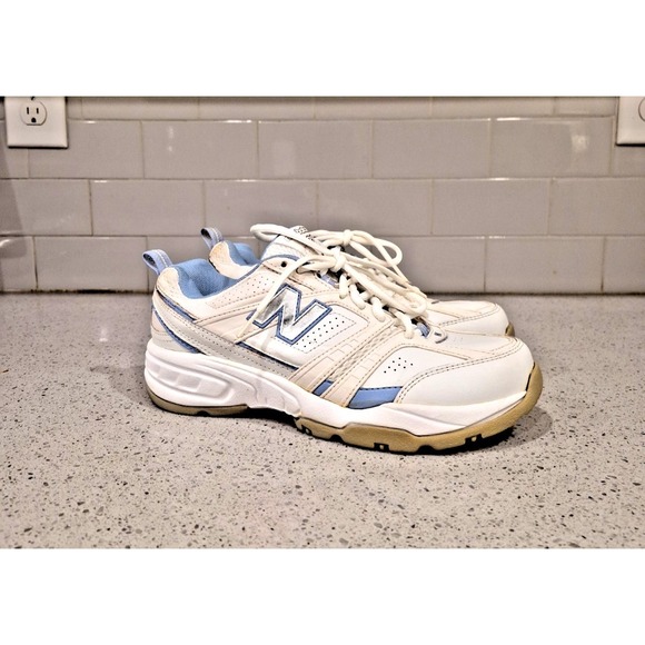 New Balance Shoes - New Balance Women's Leather White & Blue Cross Training Shoes 409 WX409WL Size 8